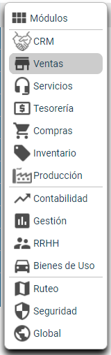 Lista de modulos